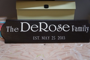 So Pretty in Paint: DeRose Family Established Sign